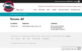 Coastal Transport Co Inc of Tucson website
