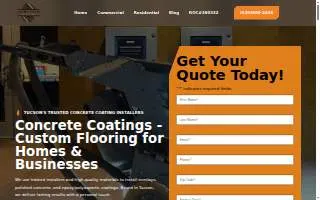 Concrete Overlay LLC - Concrete Coatings Tucson website