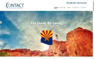 Contact Physical Therapy of Tucson website