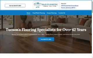 D & D Flooring of Tucson website