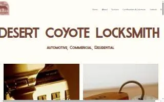 Desert Coyote Locksmith website