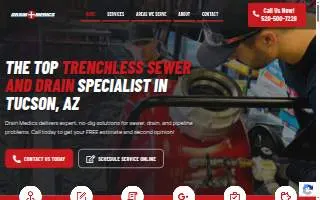 Drain Medics - Trenchless Sewer Relining website