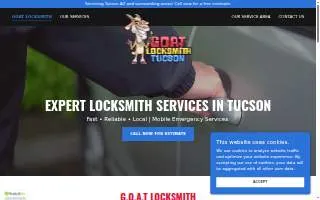 Goat Locksmith Tucson website