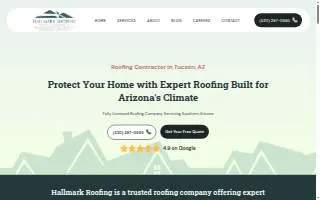 Hallmark Roofing website