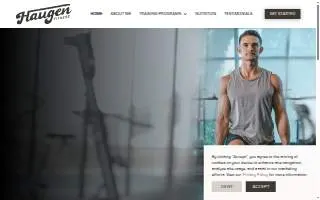 Haugen Fitness website