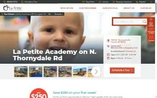 La Petite Academy on N. Thornydale Rd website