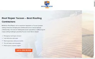 Masters Roof Repair Tucson website