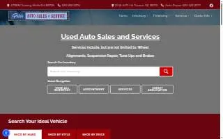 Pete's Auto Sales & Service website