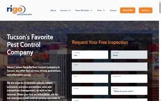 Rigo Pest Prevention of Tucson website