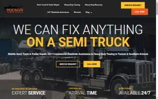 Tucson Truck Repair and Towing website