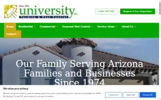 University Termite & Pest Control website