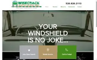 Wisecrack Auto Glass website