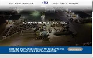 BLT Companies - Ready Mix Concrete, Gila Ridge Plant, Yuma website