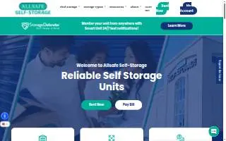 Allsafe Self-Storage Alameda website
