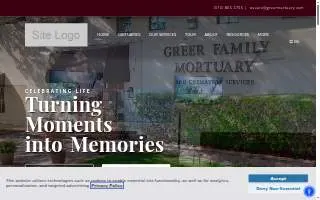 Greer Mortuary website