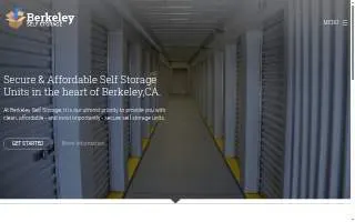 Berkeley Self Storage website