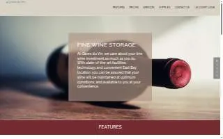 Caves Du Vin website