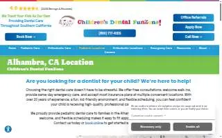 Children's Dental FunZone - Alhambra website