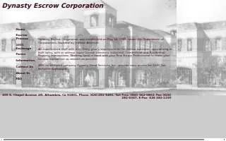Dynasty Escrow Corporation website