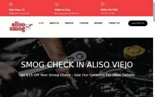 Aliso Smog Check website