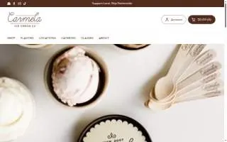 Carmela Ice Cream website