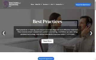 Doctors of Hearing Inc. website