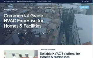 Prime Air Mechanical Inc. website