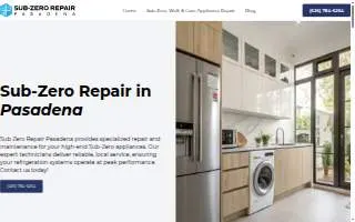 Sub Zero Repair Pasadena of Altadena website