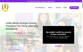 Little minds Infant & Toddler Center website