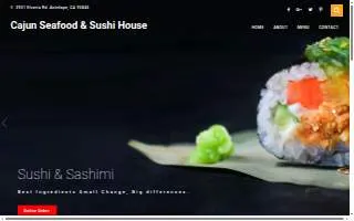 Cajun & Sushi House website