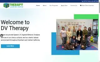 DV Therapy - Palmdale: Speech & ABA - Center and In-Home Services website