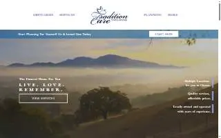 Tradition Care Funeral Services website