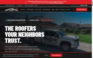 Chaparosa Roofing Inc. website