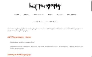 HLM Photography website