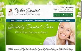 Pipkin Dental website
