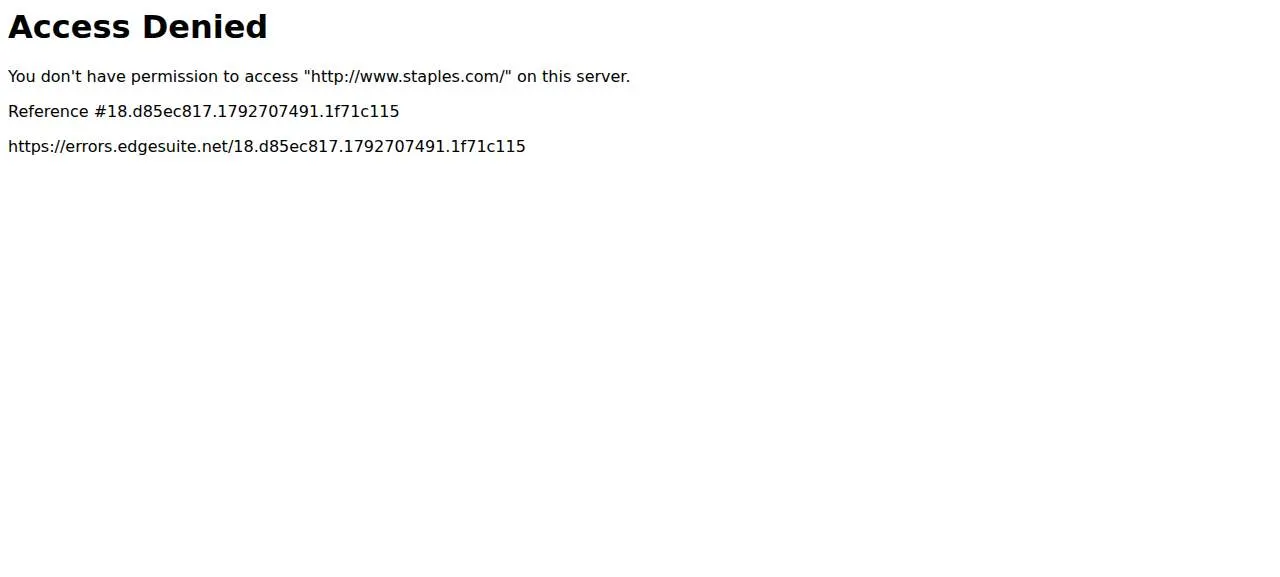 Staples of Apple Valley website