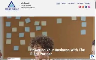 Applied Staff Employment Agency of Arcadia website