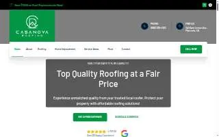 Casanova Roofing website