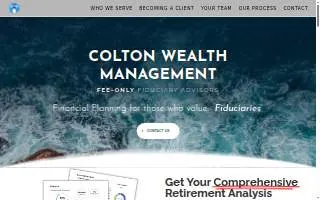 Colton Wealth Management website