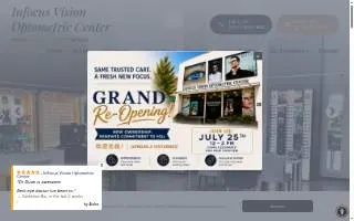 InFocus Vision Optometric Center website