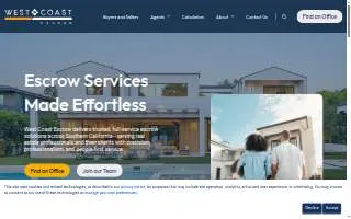 West Coast Escrow of Arcadia website