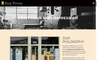 Bug Press website