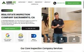 Good Life Inspections of Arden-Arcade website