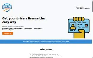 Drive Pro Driving School website