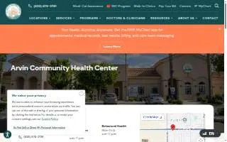 Clinica Sierra Vista - Arvin Community Health Center website