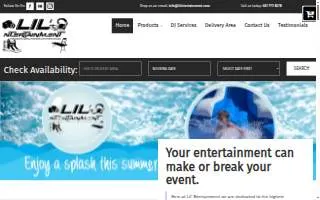 Lil' Ntertainment DJ, Lighting, Photo Booth, & Event Rentals website