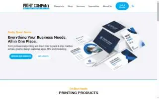 Central Coast Print Company website