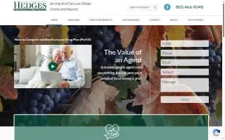 Hedges Insurance Services website