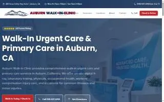 Auburn Walk-in Clinic website