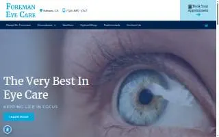 Foreman Eye Care website
